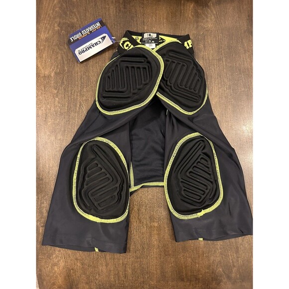 New Champro Football Girdle Pants Padded Youth Large Black Football Compression - Picture 2 of 6